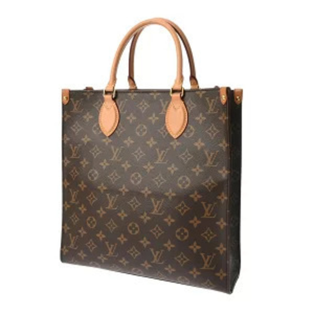 Louis Vuitton Brown Sac Canvas Monogram Tote Handbag Red Bag Plat
